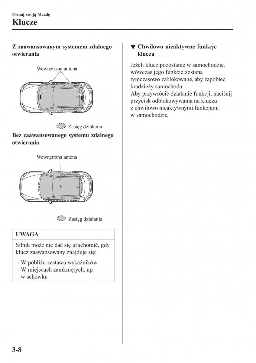 Mazda CX 3 instrukcja obslugi / page 88