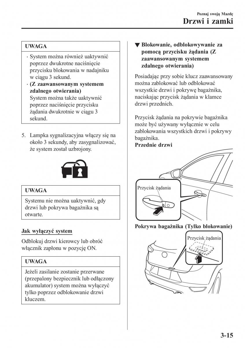 Mazda CX 3 instrukcja obslugi / page 95