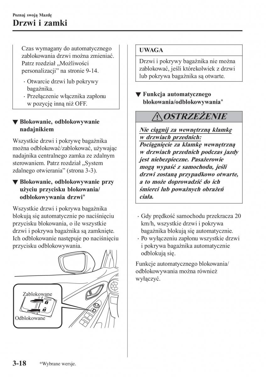 Mazda CX 3 instrukcja obslugi / page 98