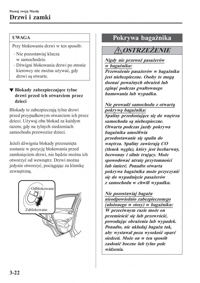 Mazda CX 3 instrukcja obslugi / page 102