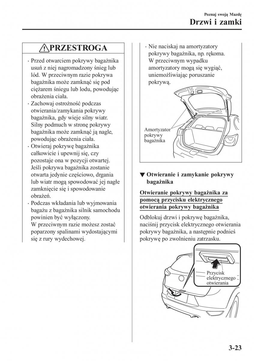 Mazda CX 3 instrukcja obslugi / page 103