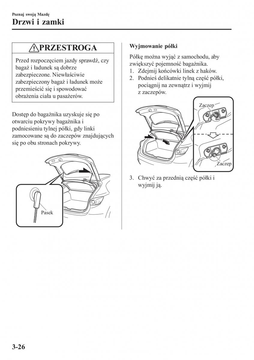 Mazda CX 3 instrukcja obslugi / page 106