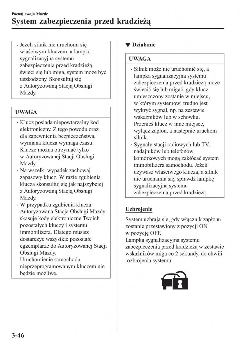 Mazda CX 3 instrukcja obslugi / page 126