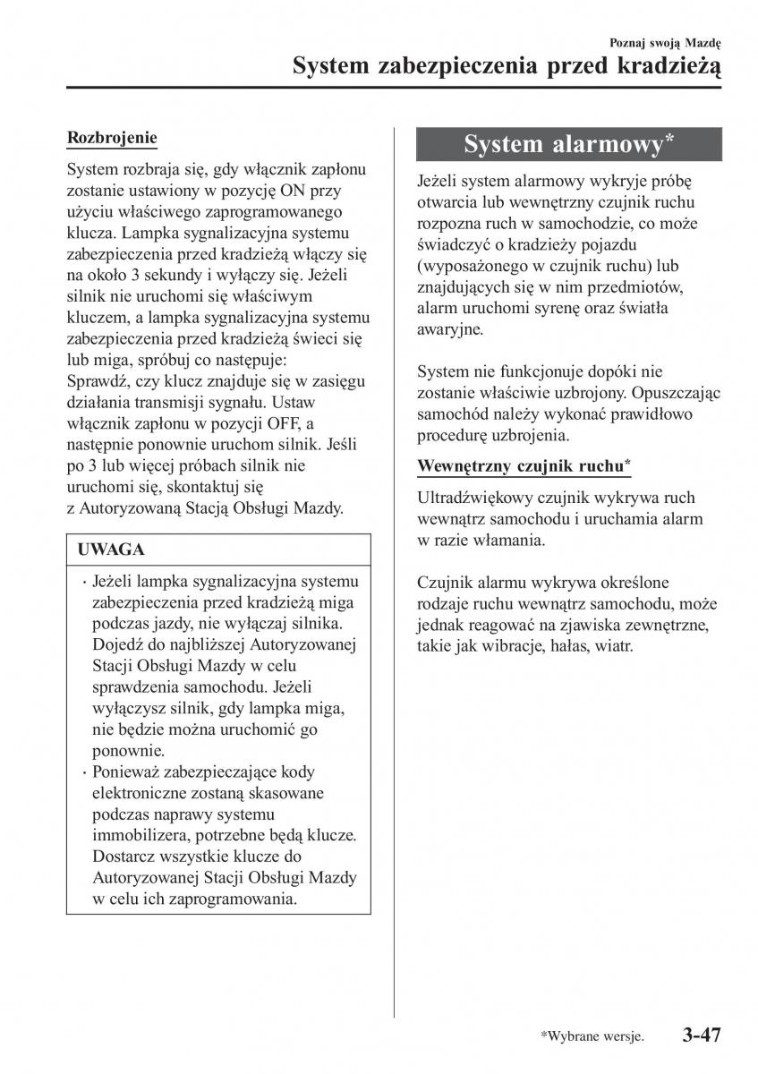 Mazda CX 3 instrukcja obslugi / page 127