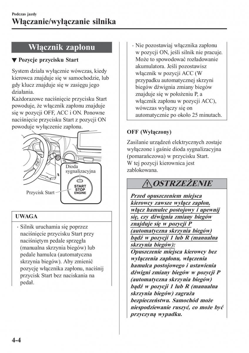 Mazda CX 3 instrukcja obslugi / page 154