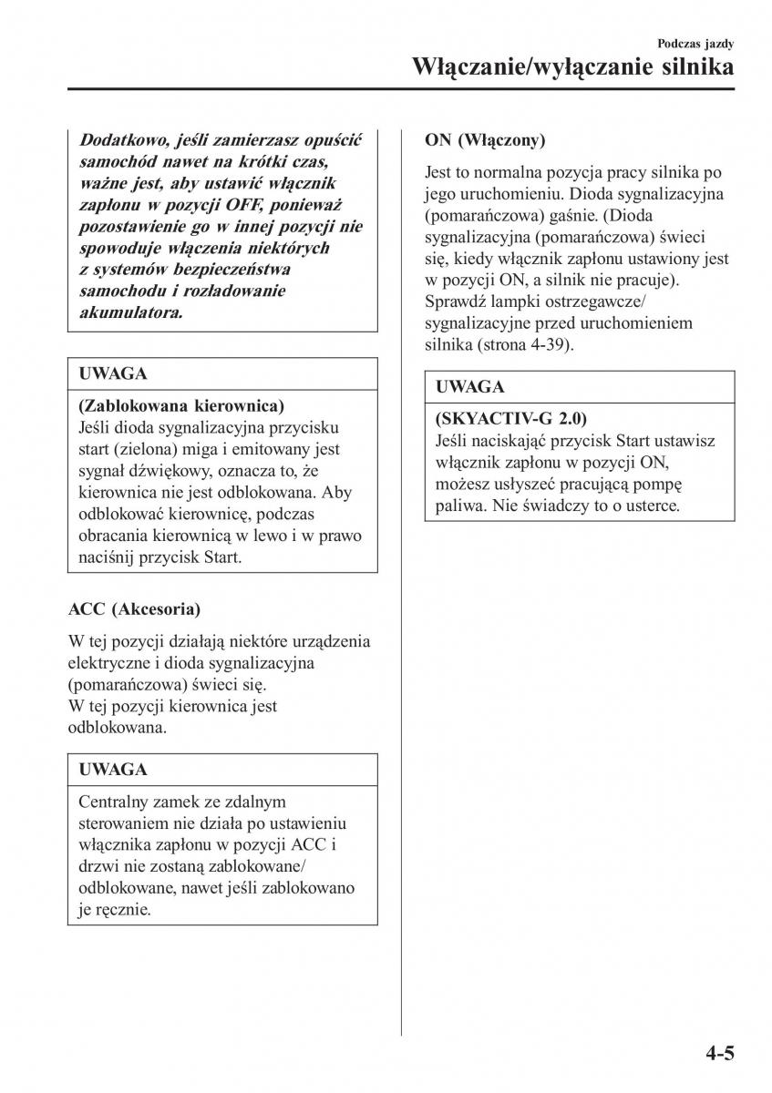 Mazda CX 3 instrukcja obslugi / page 155