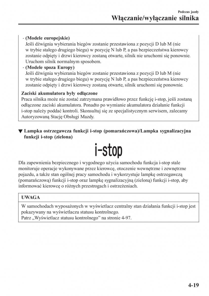 Mazda CX 3 instrukcja obslugi / page 169