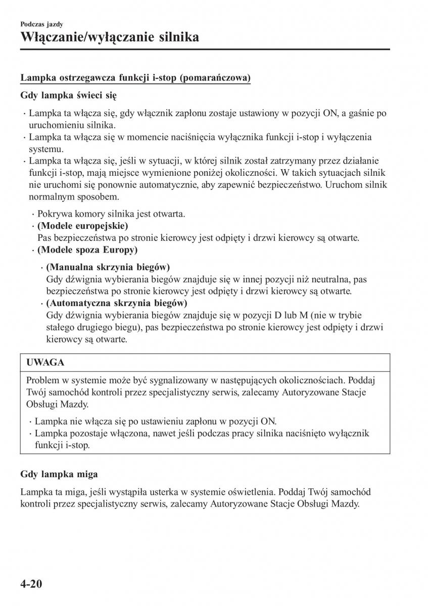 Mazda CX 3 instrukcja obslugi / page 170