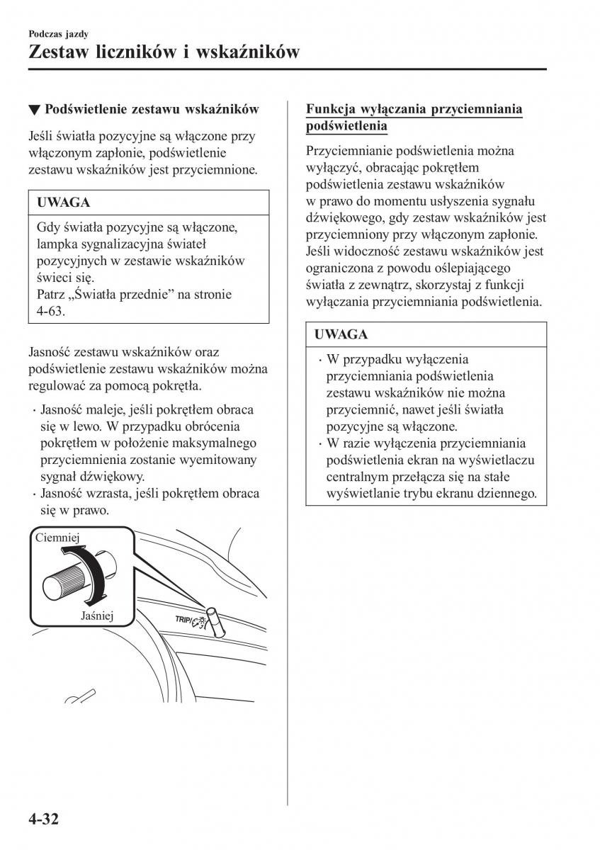 Mazda CX 3 instrukcja obslugi / page 182