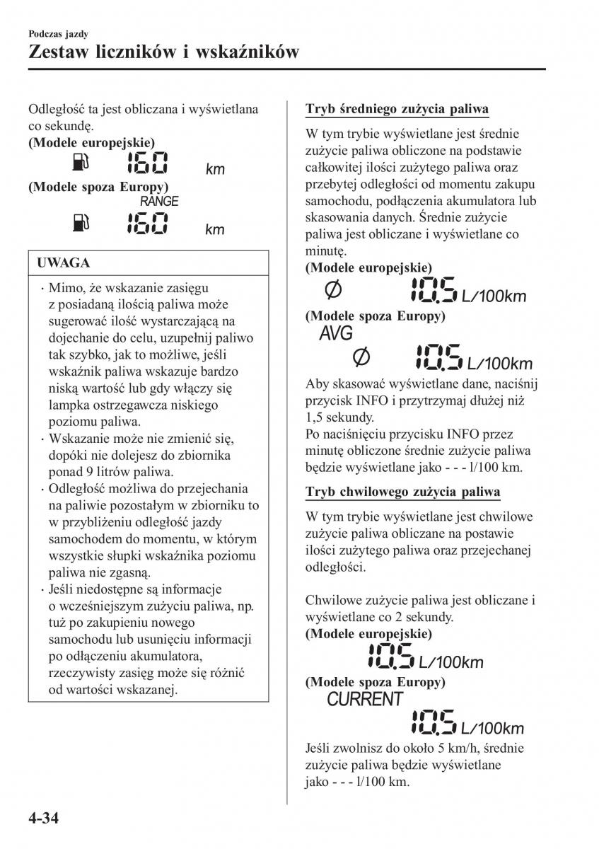 Mazda CX 3 instrukcja obslugi / page 184