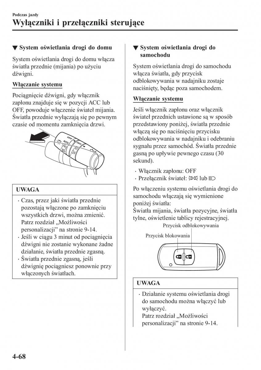 Mazda CX 3 instrukcja obslugi / page 218