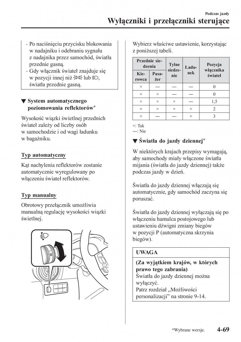 Mazda CX 3 instrukcja obslugi / page 219