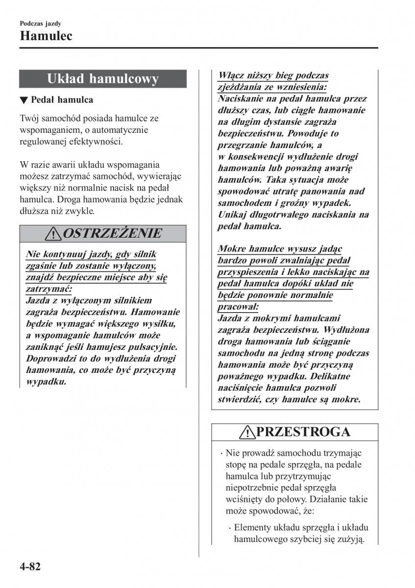 Mazda CX 3 instrukcja obslugi / page 232