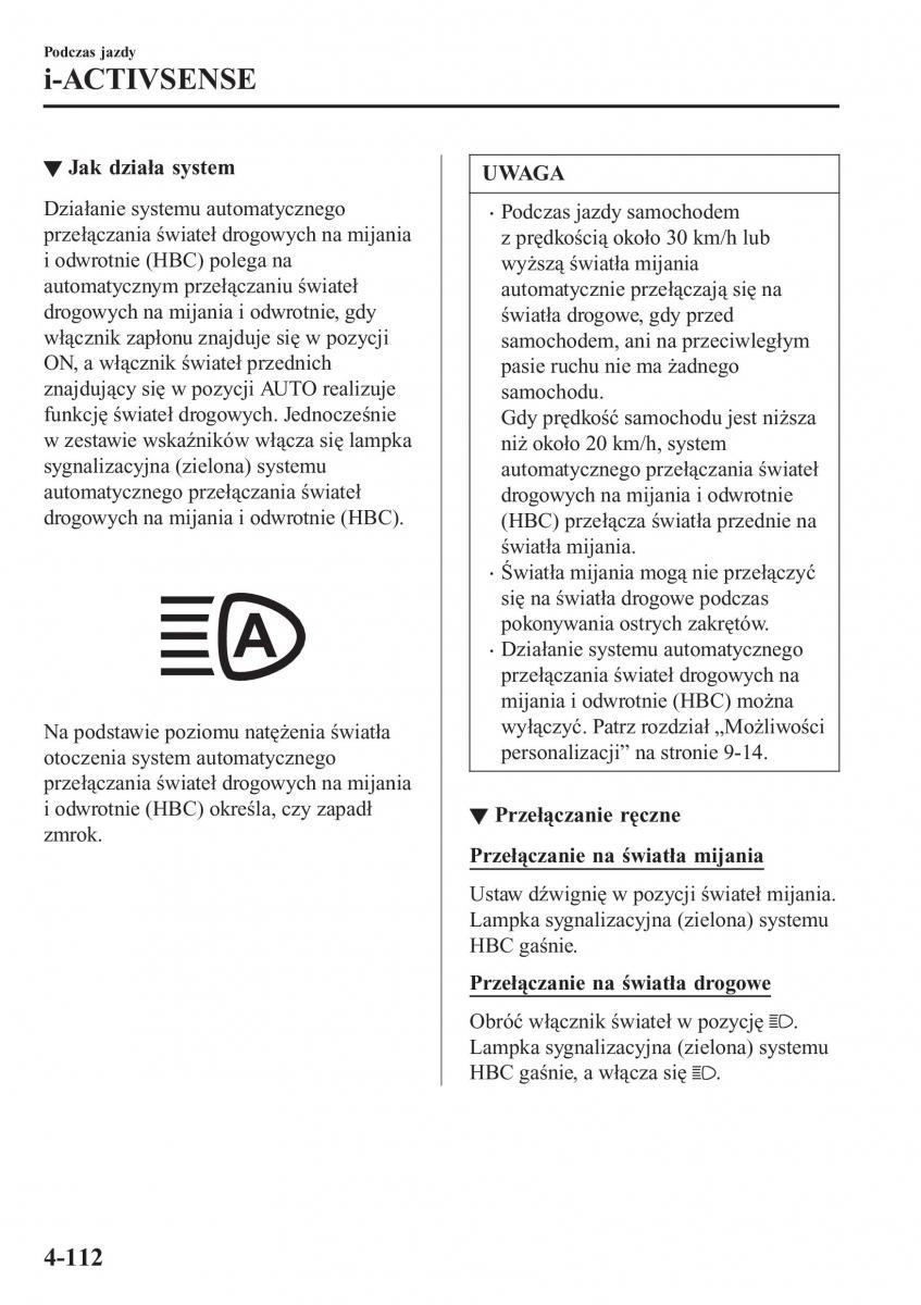 Mazda CX 3 instrukcja obslugi / page 262