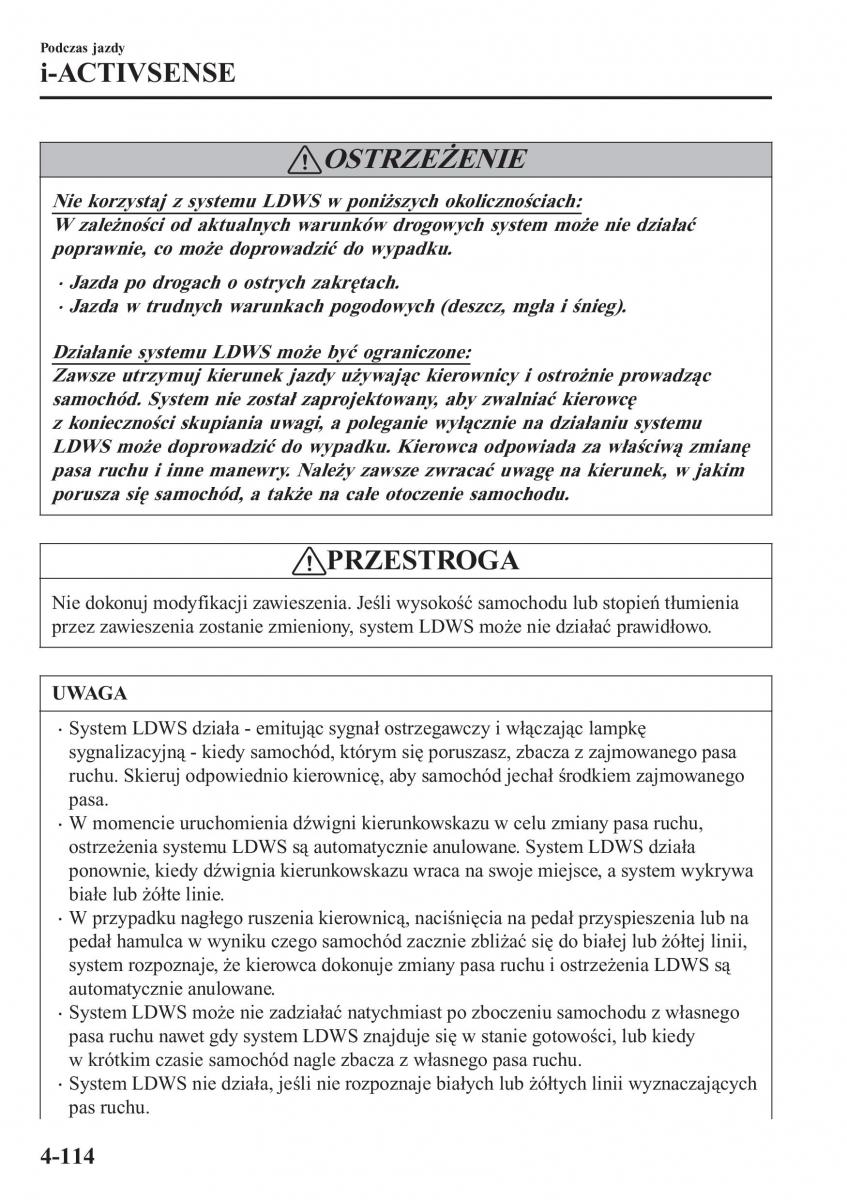 Mazda CX 3 instrukcja obslugi / page 264