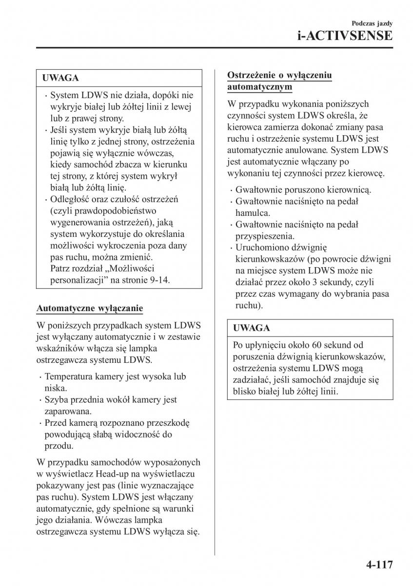 Mazda CX 3 instrukcja obslugi / page 267