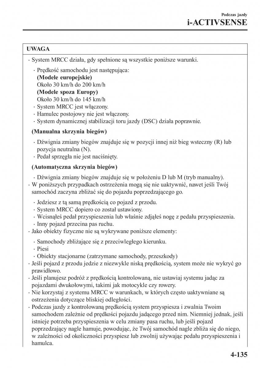 Mazda CX 3 instrukcja obslugi / page 285