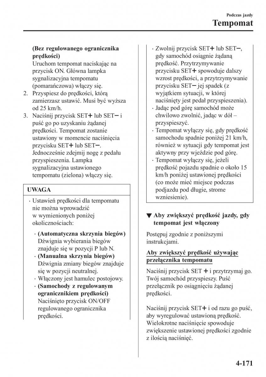 Mazda CX 3 instrukcja obslugi / page 321