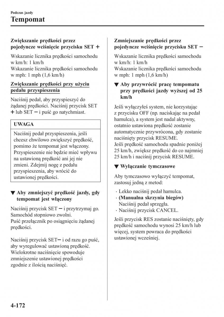 Mazda CX 3 instrukcja obslugi / page 322