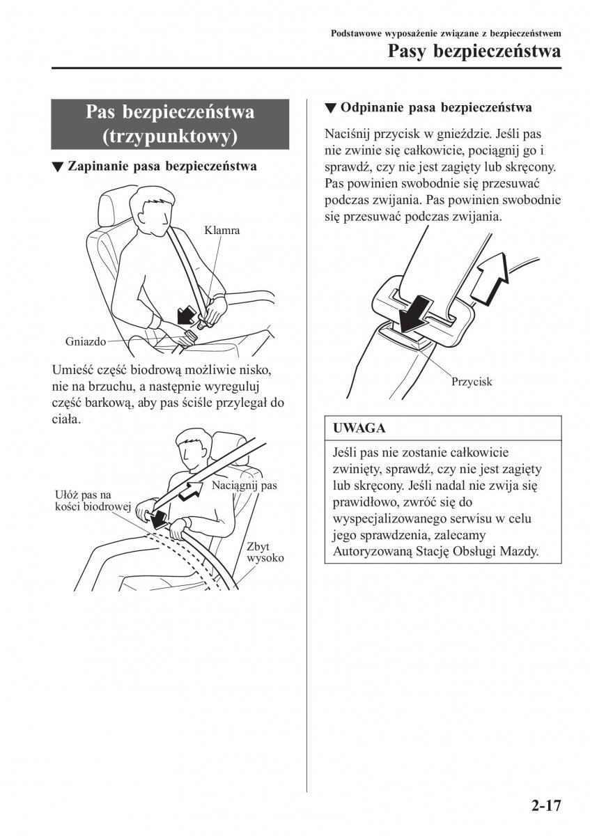 Mazda CX 3 instrukcja obslugi / page 37