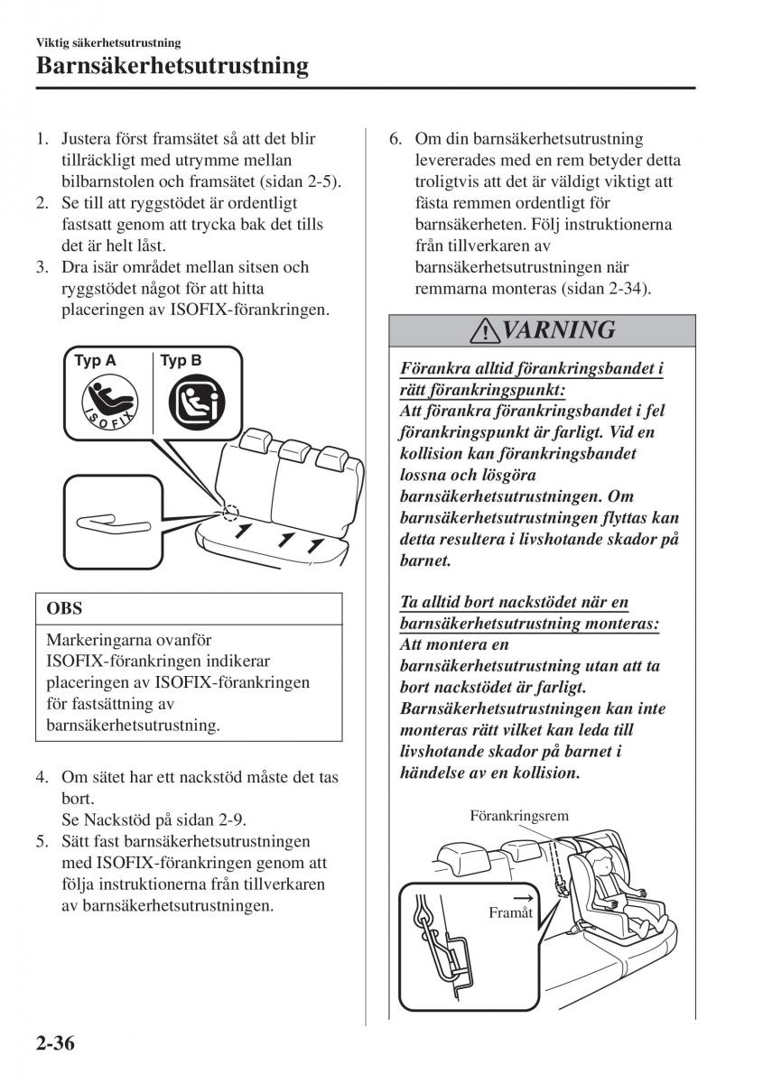 Mazda CX 3 instruktionsbok / page 56