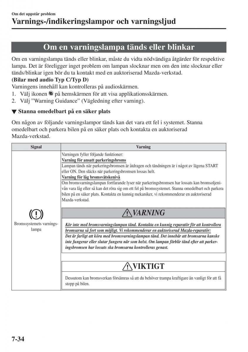 Mazda CX 3 instruktionsbok / page 566