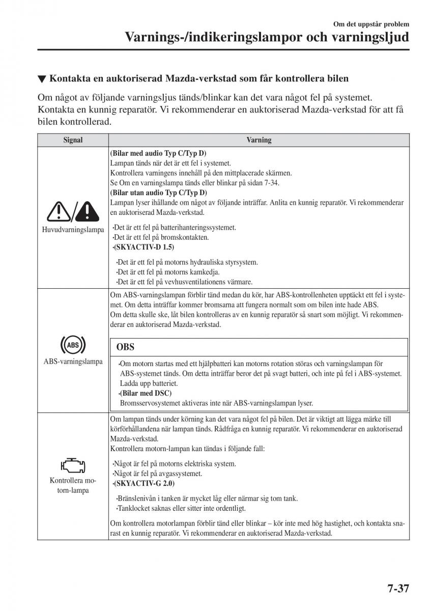 Mazda CX 3 instruktionsbok / page 569