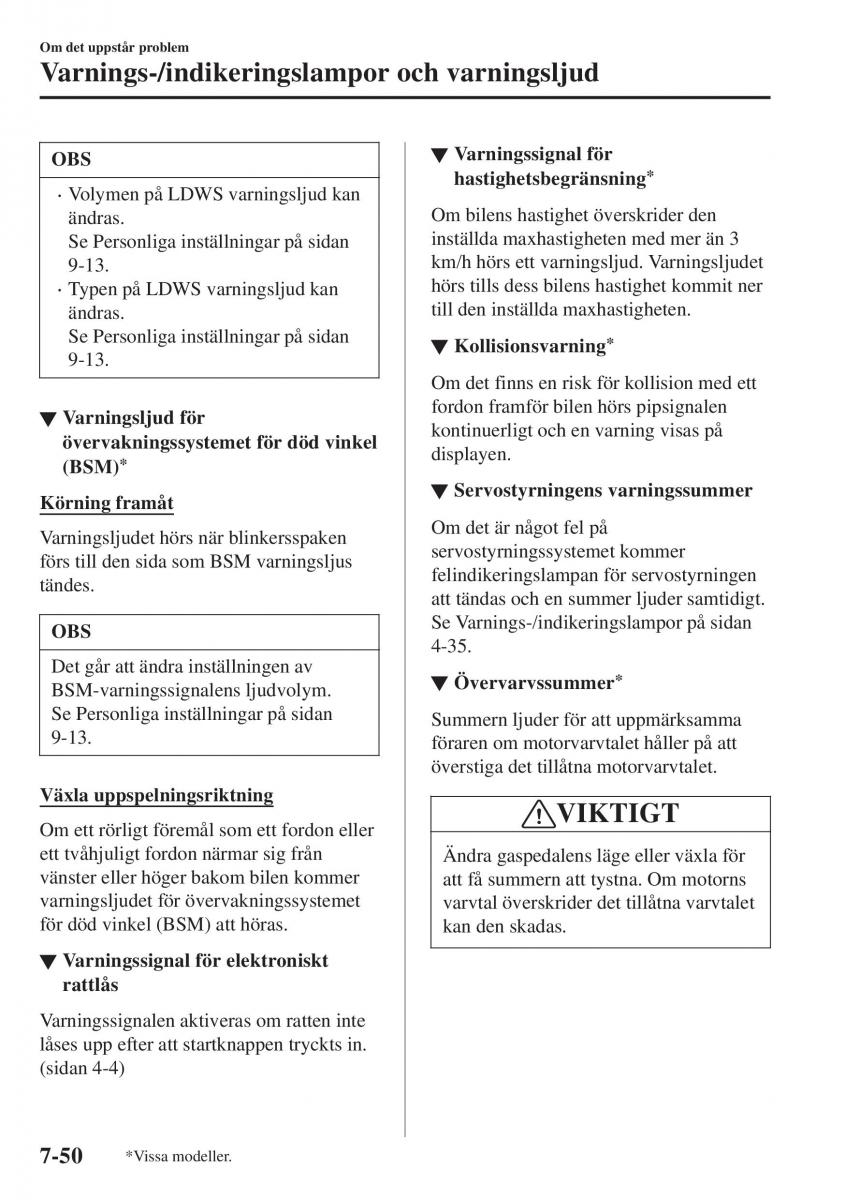 Mazda CX 3 instruktionsbok / page 582