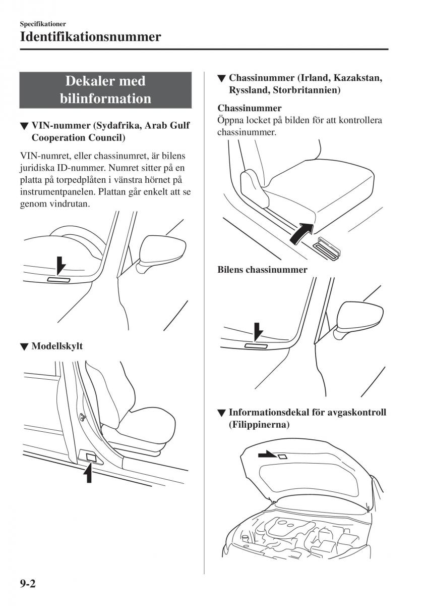 Mazda CX 3 instruktionsbok / page 610