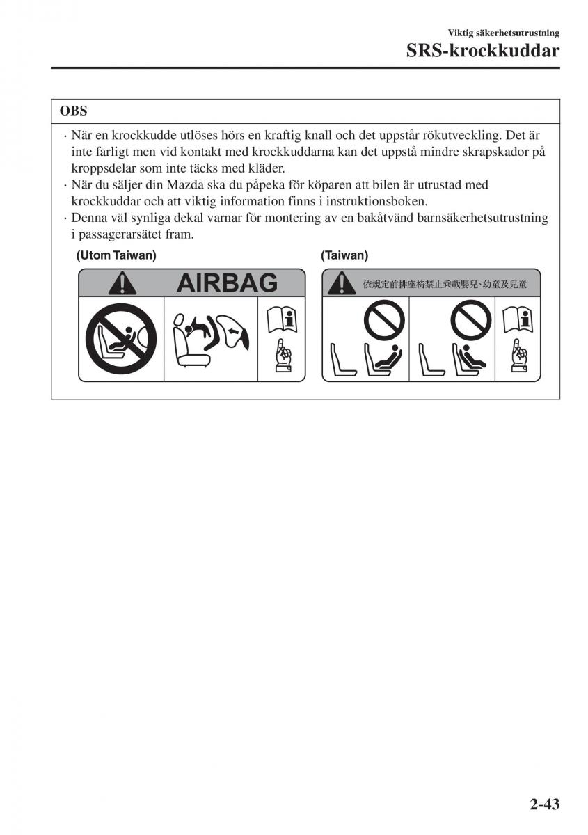 Mazda CX 3 instruktionsbok / page 63