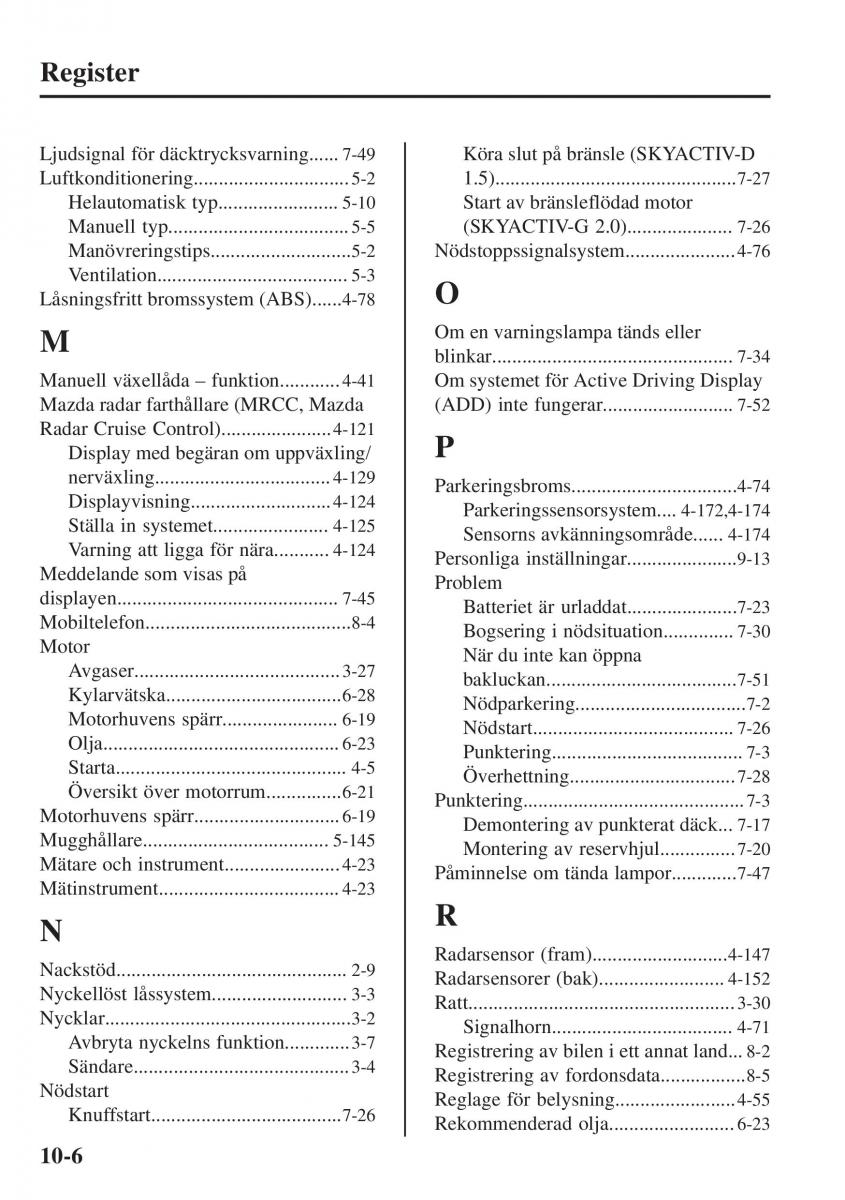 Mazda CX 3 instruktionsbok / page 634