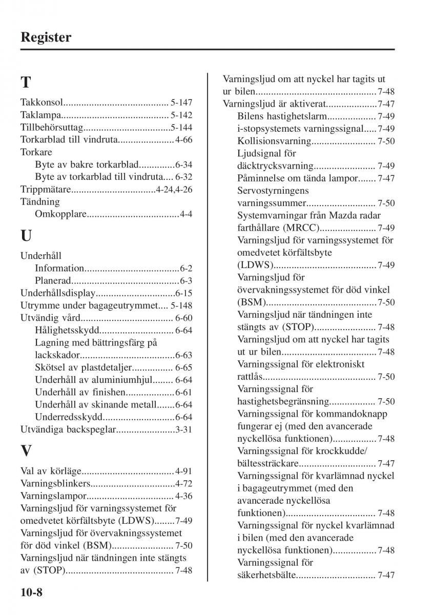 Mazda CX 3 instruktionsbok / page 636