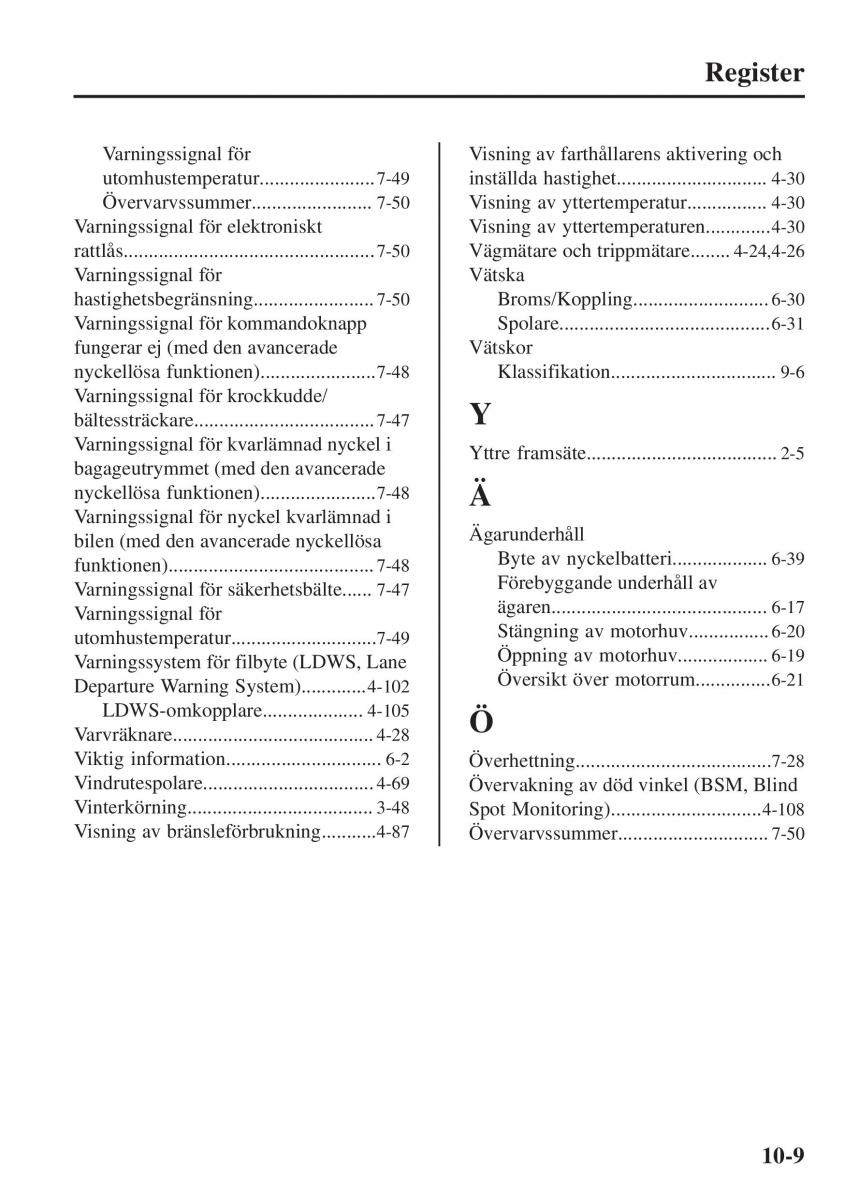 Mazda CX 3 instruktionsbok / page 637