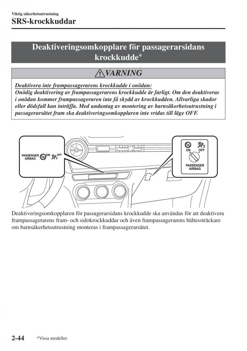 Mazda CX 3 instruktionsbok / page 64