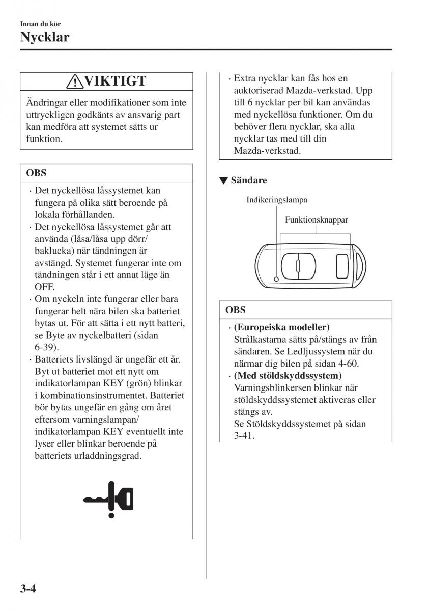 Mazda CX 3 instruktionsbok / page 80