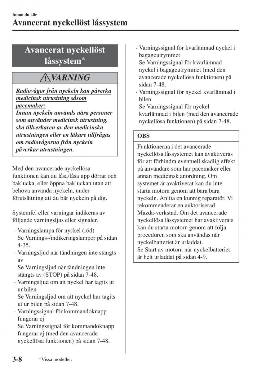 Mazda CX 3 instruktionsbok / page 84