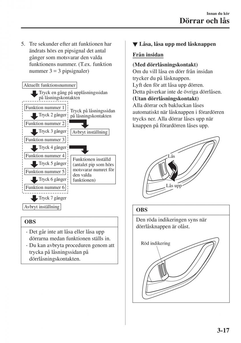 Mazda CX 3 instruktionsbok / page 93