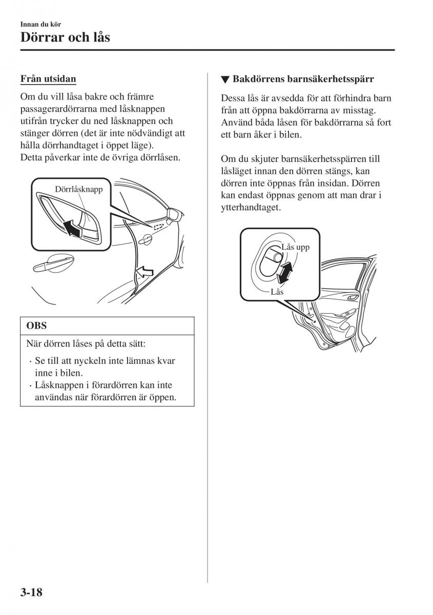 Mazda CX 3 instruktionsbok / page 94