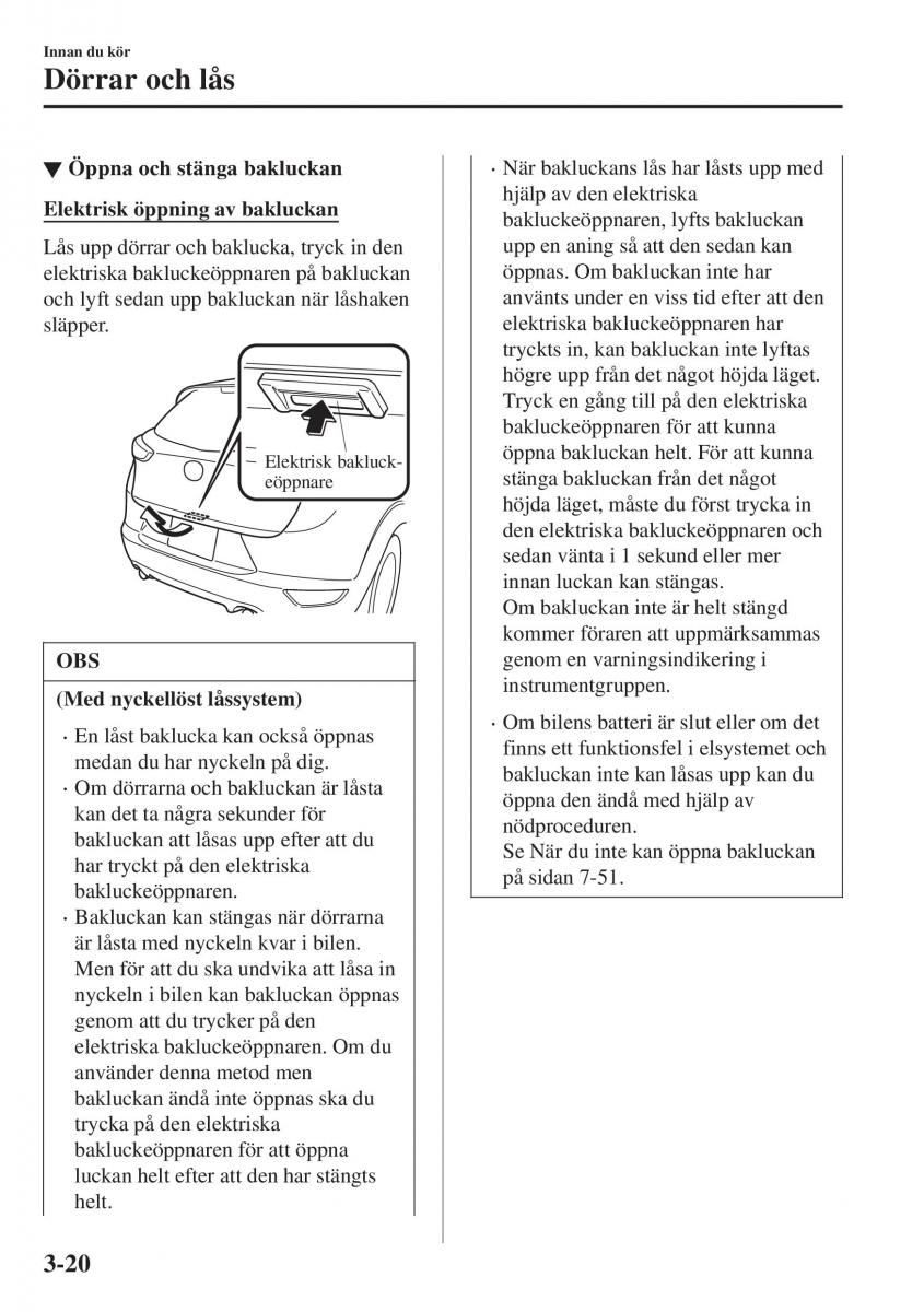 Mazda CX 3 instruktionsbok / page 96