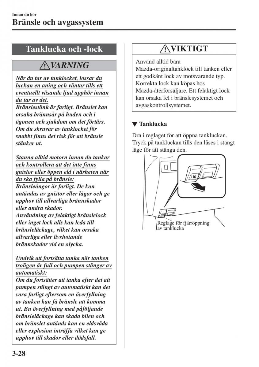 Mazda CX 3 instruktionsbok / page 104