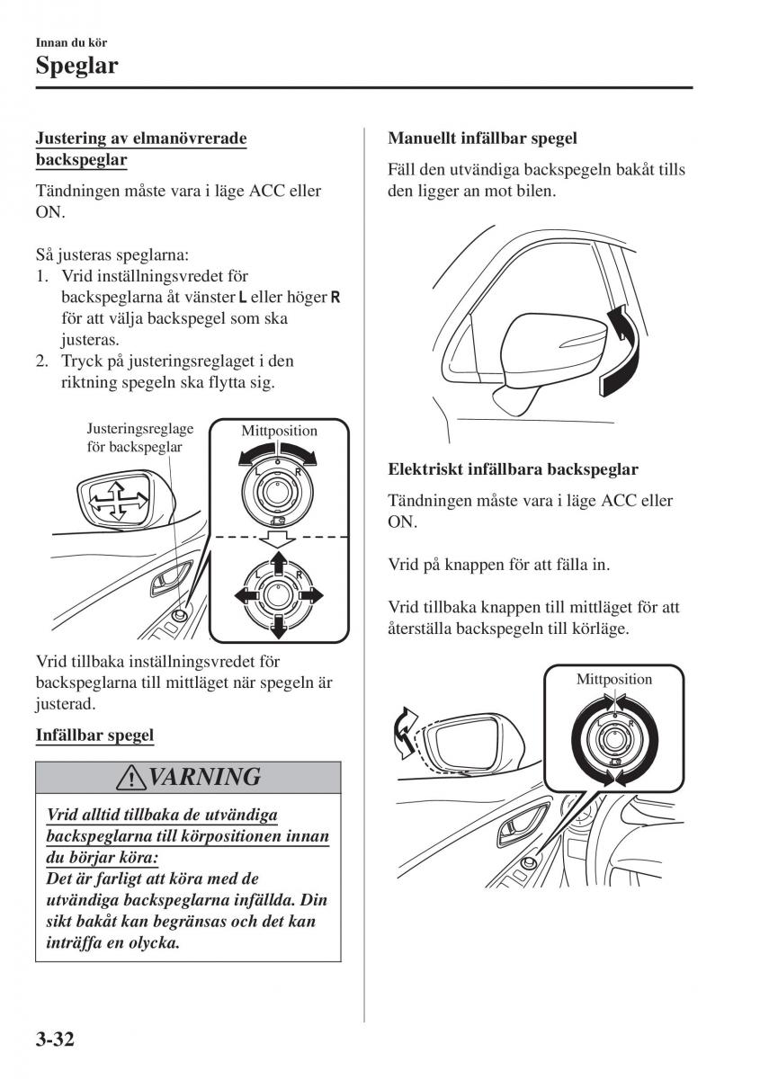 Mazda CX 3 instruktionsbok / page 108