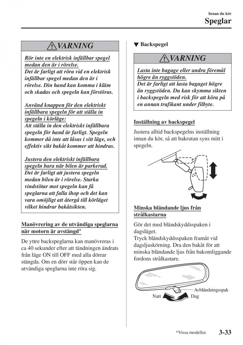 Mazda CX 3 instruktionsbok / page 109