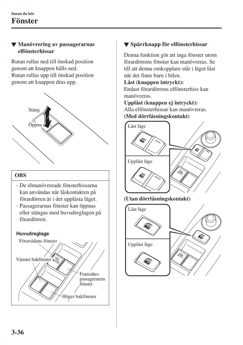 Mazda CX 3 instruktionsbok / page 112