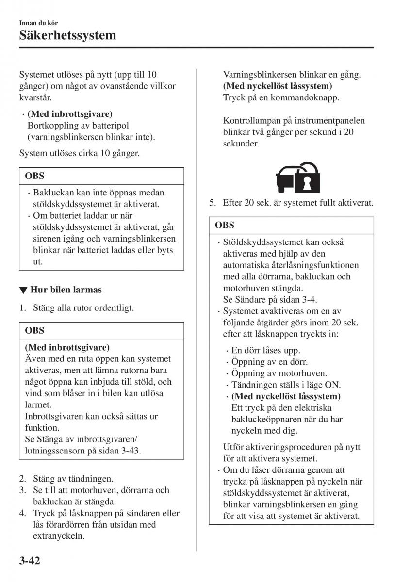 Mazda CX 3 instruktionsbok / page 118