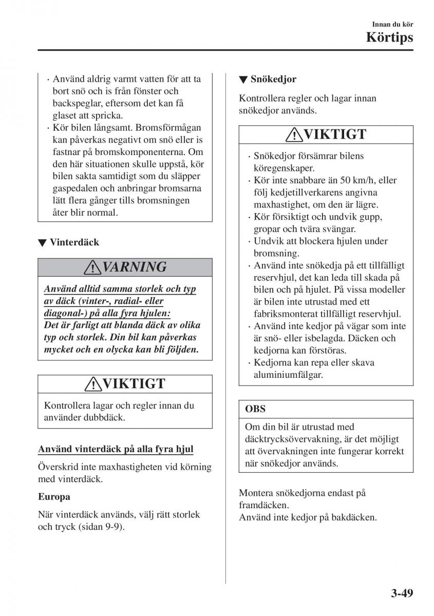 Mazda CX 3 instruktionsbok / page 125