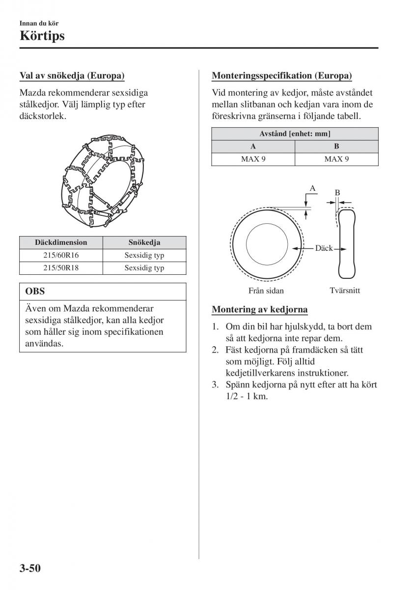 Mazda CX 3 instruktionsbok / page 126