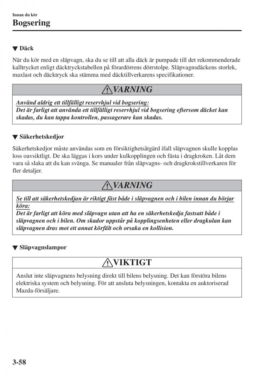 Mazda CX 3 instruktionsbok / page 134