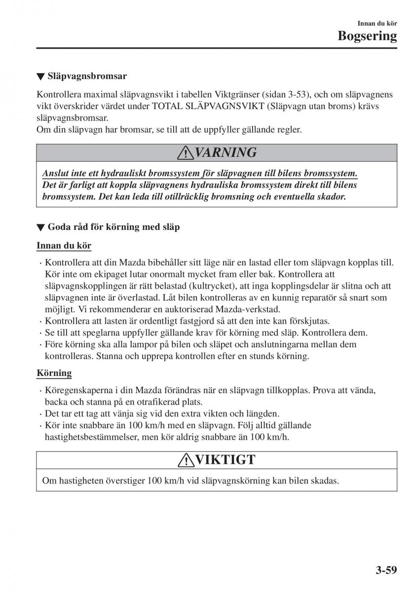 Mazda CX 3 instruktionsbok / page 135