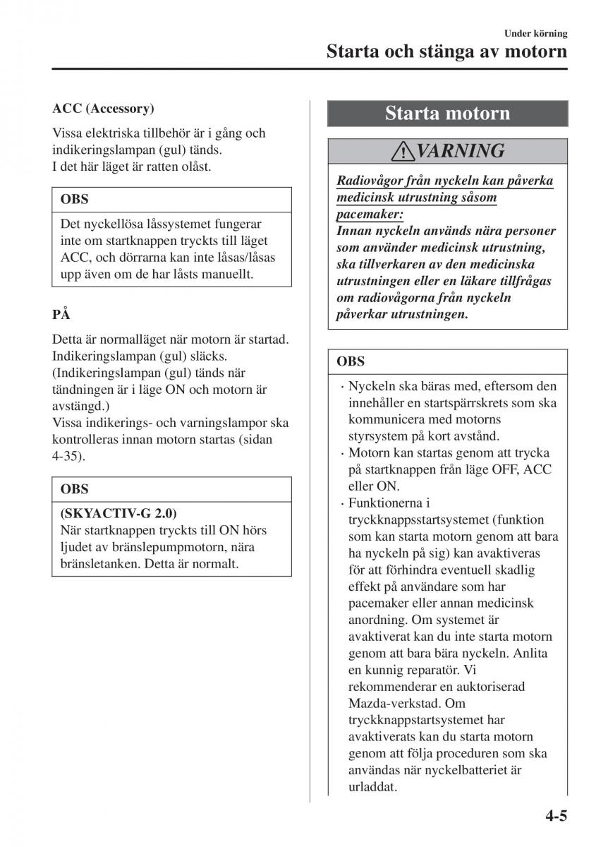 Mazda CX 3 instruktionsbok / page 141