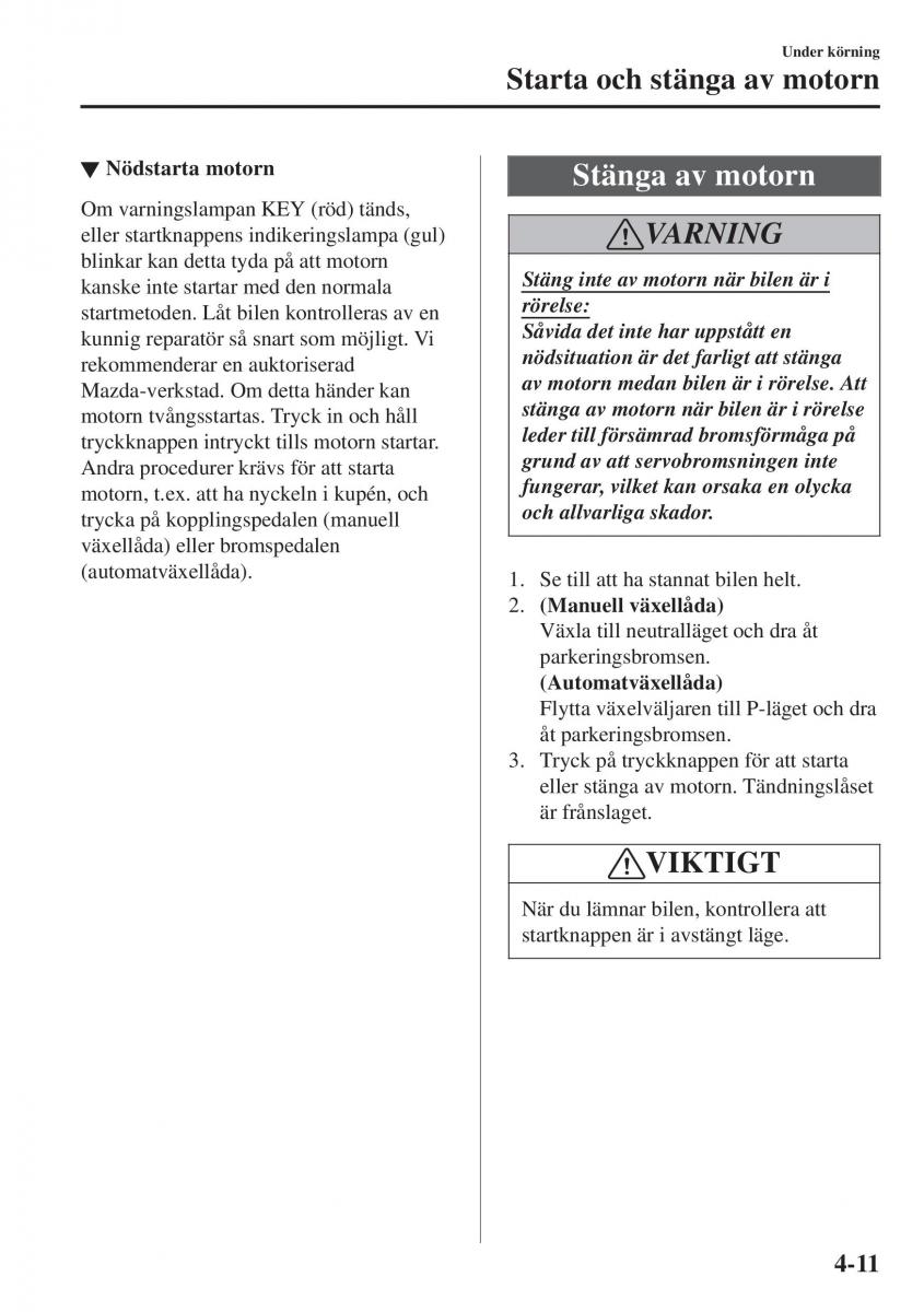 Mazda CX 3 instruktionsbok / page 147